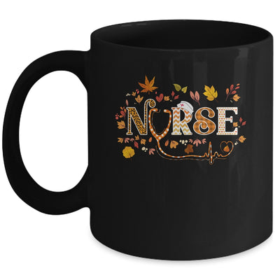 Retro Autumn Pumpkin Fall Nurse Life Thanksgiving Nursing Mug | teecentury