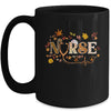 Retro Autumn Pumpkin Fall Nurse Life Thanksgiving Nursing Mug | teecentury