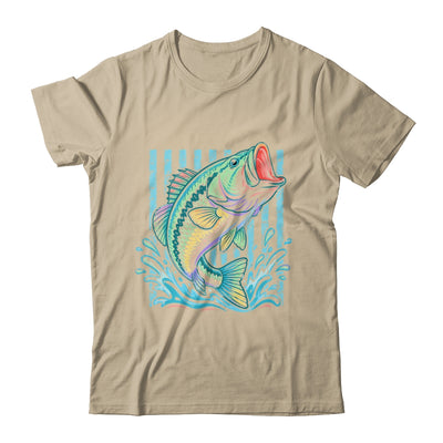 Retro Bass Fish Pastel Summer Fishing Graphic Preppy Coastal Shirt & Tank Top | teecentury