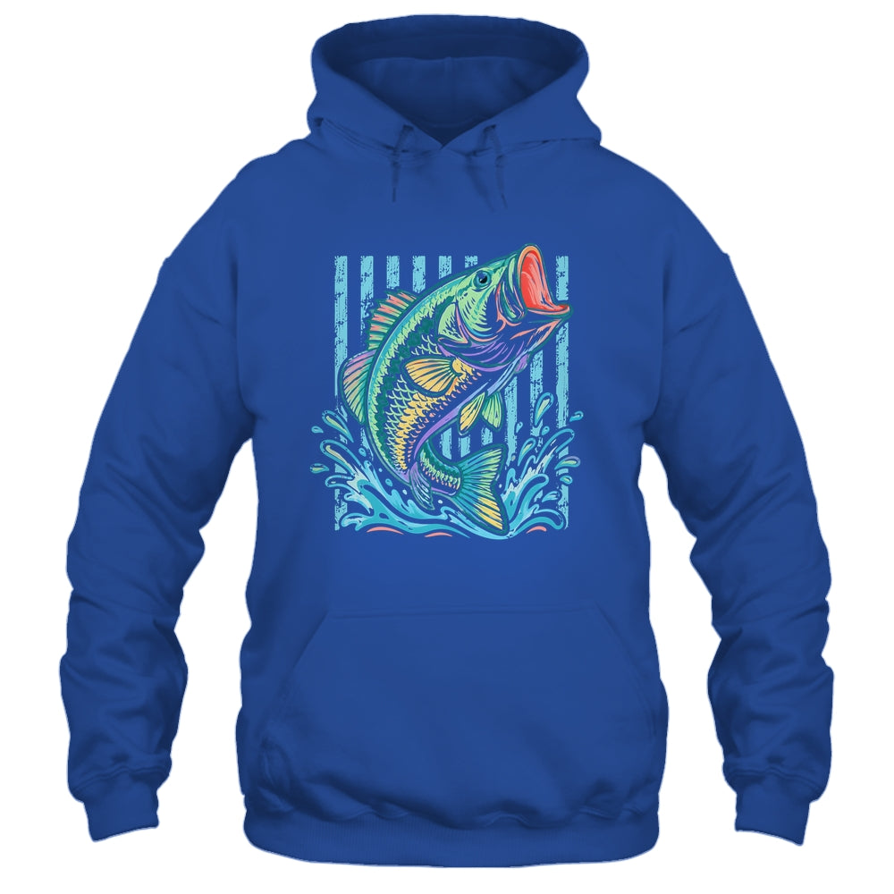 Retro Bass Fish Pastel Summer Fishing Graphic Preppy Coastal Shirt & Tank Top | teecentury