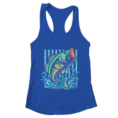 Retro Bass Fish Pastel Summer Fishing Graphic Preppy Coastal Shirt & Tank Top | teecentury