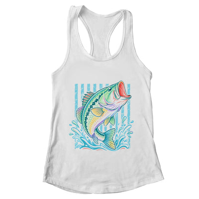 Retro Bass Fish Pastel Summer Fishing Graphic Preppy Coastal Shirt & Tank Top | teecentury