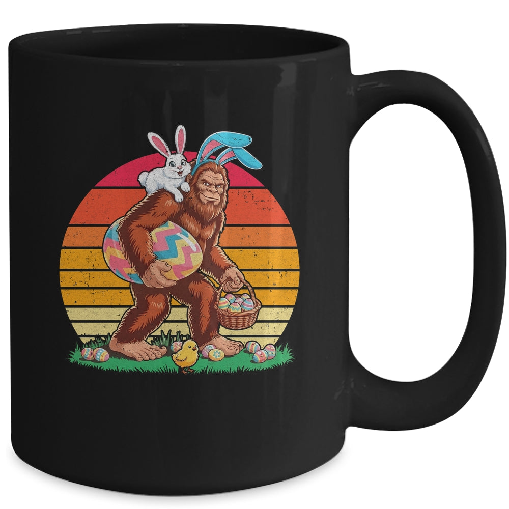 Retro Bigfoot Sasquatch Bunny Easter Eggs Men Women Kids Mug | teecentury