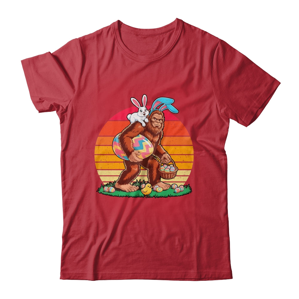 Retro Bigfoot Sasquatch Bunny Easter Eggs Men Women Kids Shirt & Hoodie | teecentury