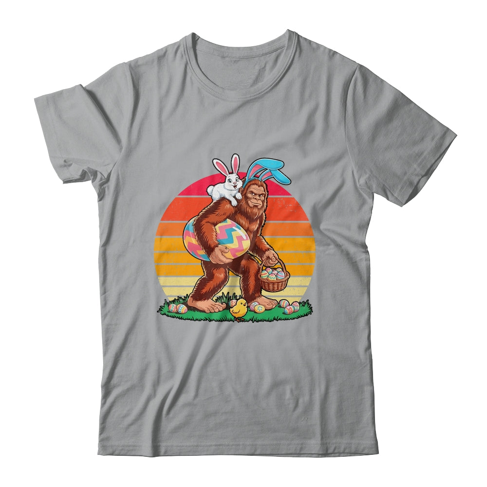 Retro Bigfoot Sasquatch Bunny Easter Eggs Men Women Kids Shirt & Hoodie | teecentury