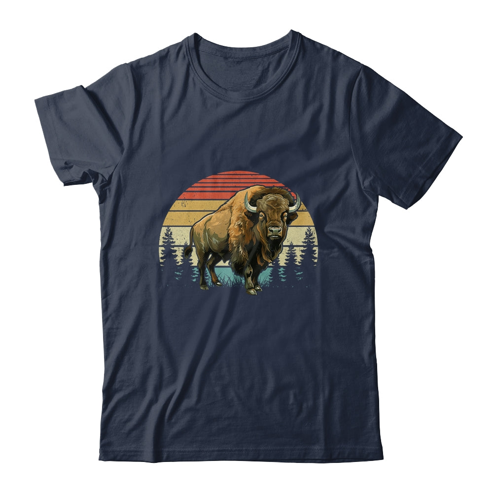Retro Bison Design For Men Women Kids Buffalo Bison Lovers Shirt & Hoodie | teecentury