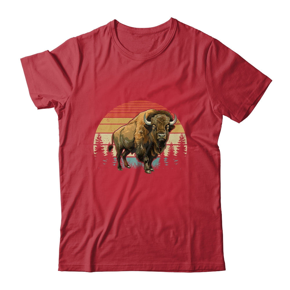 Retro Bison Design For Men Women Kids Buffalo Bison Lovers Shirt & Hoodie | teecentury