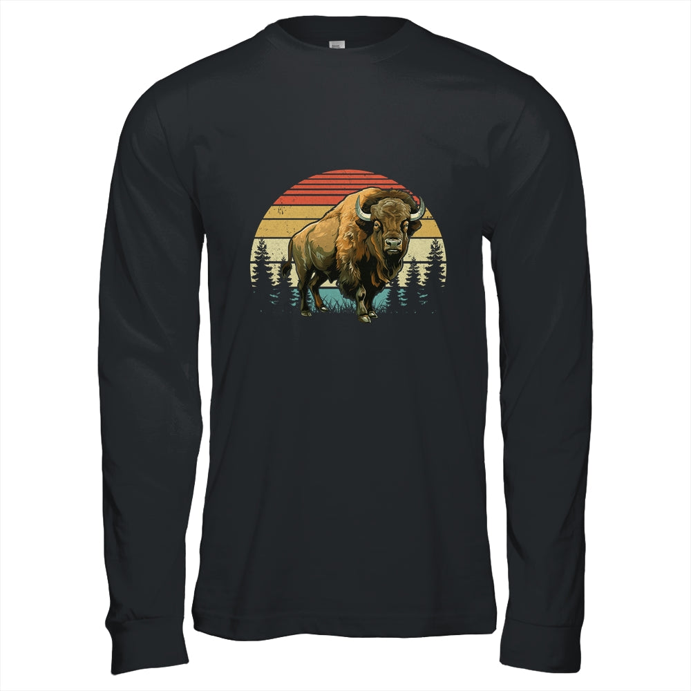 Retro Bison Design For Men Women Kids Buffalo Bison Lovers Shirt & Hoodie | teecentury