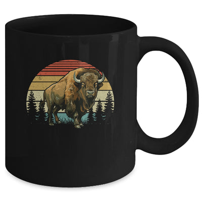 Retro Bison Design For Men Women Kids Buffalo Bison Lovers Mug | teecentury