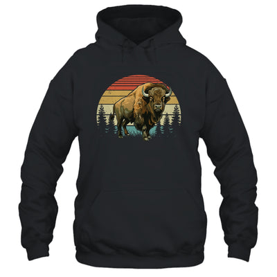 Retro Bison Design For Men Women Kids Buffalo Bison Lovers Shirt & Hoodie | teecentury