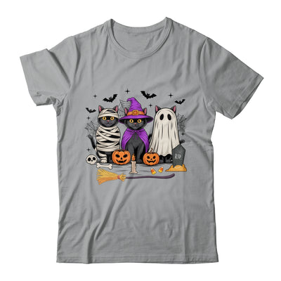 Retro Black Cat Witch Scary Halloween Pumpkin Women Men Kids Shirt & Hoodie | teecentury