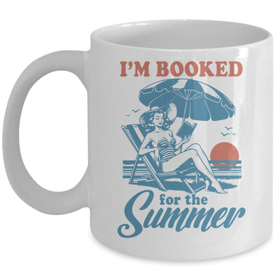 Retro Book Girl Summer Vacation Funny Reader Bookish Mug | teecentury