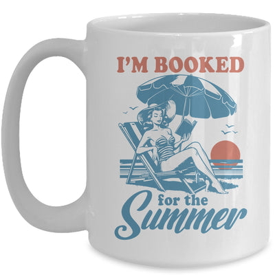 Retro Book Girl Summer Vacation Funny Reader Bookish Mug | teecentury