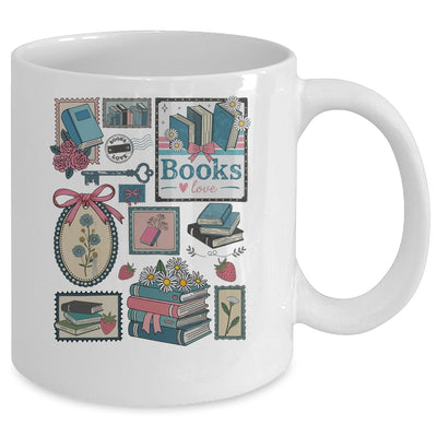Retro Bookish Love Reading Book Librarian Coquette Flower Mug | teecentury