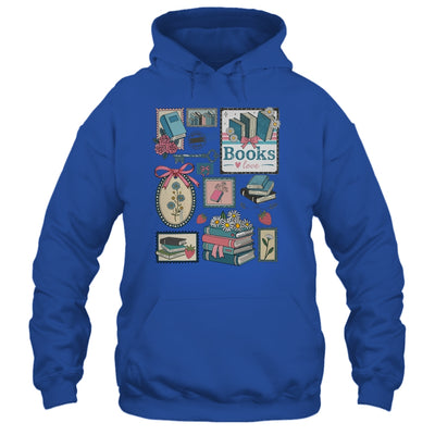 Retro Bookish Love Reading Book Librarian Coquette Flower Shirt & Tank Top | teecentury