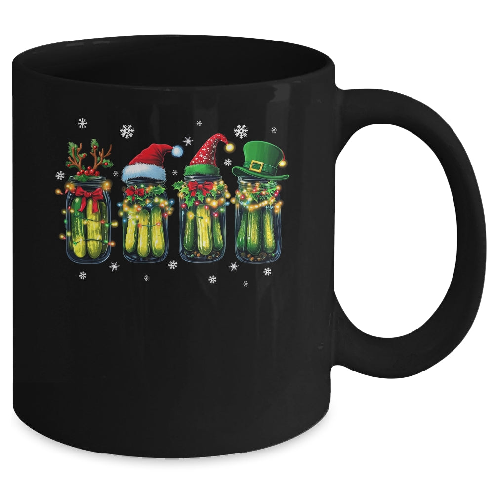 Retro Canned Pickles Christmas Light Homemade Pickle Jar Mug | teecentury