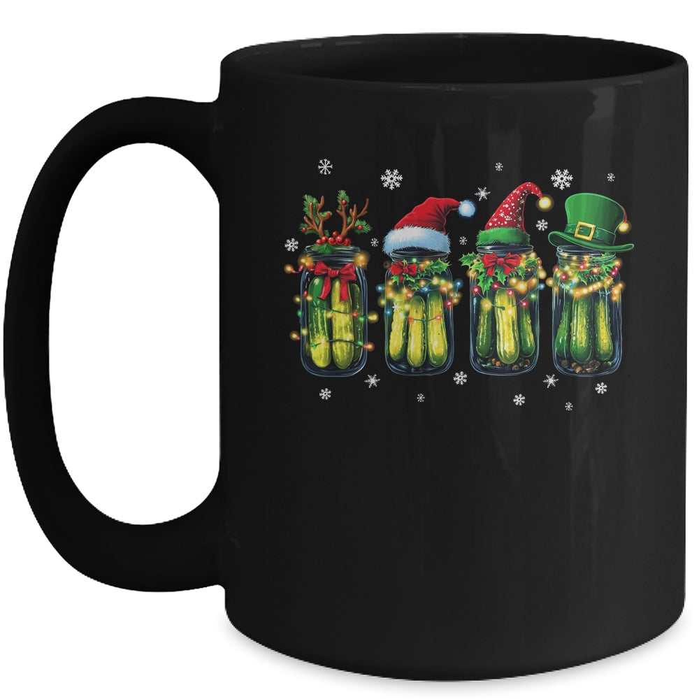 Retro Canned Pickles Christmas Light Homemade Pickle Jar Mug | teecentury