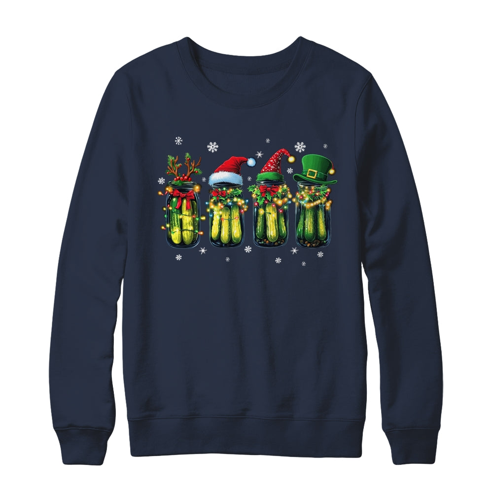 Retro Canned Pickles Christmas Light Homemade Pickle Jar Shirt & Sweatshirt | teecentury