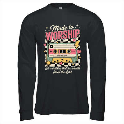 Retro Cassette Made To Worship Psalms 150:6 Christian Music Shirt & Hoodie | teecentury