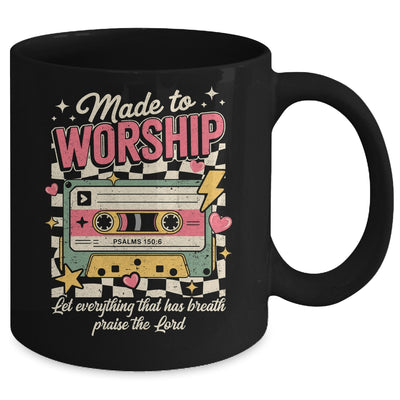 Retro Cassette Made To Worship Psalms 150:6 Christian Music Mug | teecentury