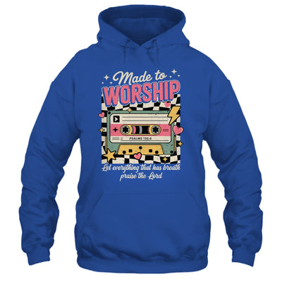 Retro Cassette Made To Worship Psalms 150:6 Christian Music Shirt & Hoodie | teecentury