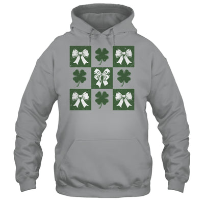 Retro Checkered St Patrick's Day Coquette Lucky Shamrock Shirt & Tank Top | teecentury