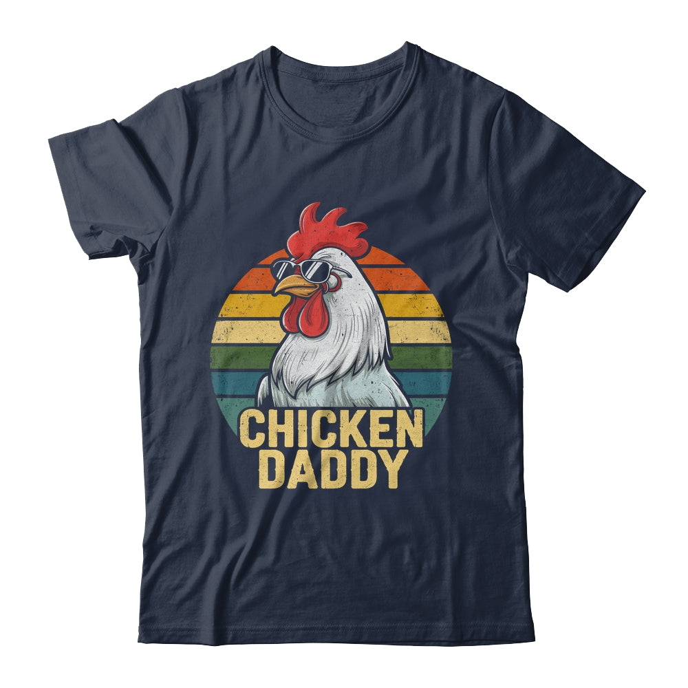 Retro Chicken Daddy Vintage 70s Retro Funny Farm Chicken Dad Shirt & Hoodie | teecentury