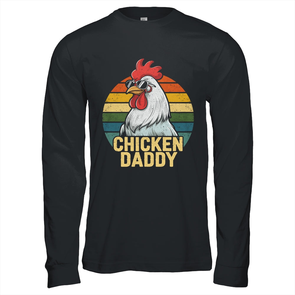 Retro Chicken Daddy Vintage 70s Retro Funny Farm Chicken Dad Shirt & Hoodie | teecentury