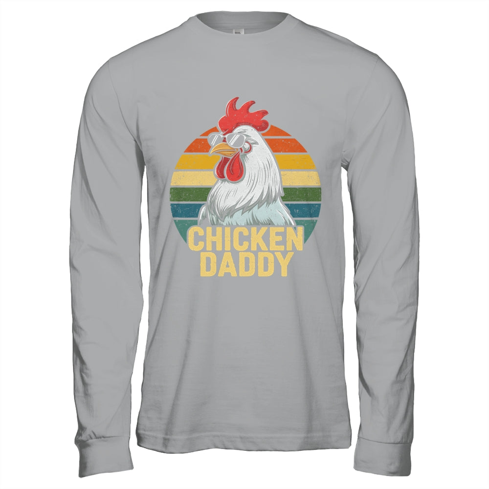 Retro Chicken Daddy Vintage 70s Retro Funny Farm Chicken Dad Shirt & Hoodie | teecentury