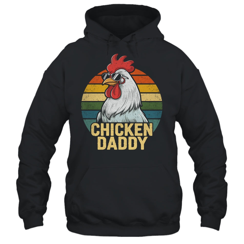 Retro Chicken Daddy Vintage 70s Retro Funny Farm Chicken Dad Shirt & Hoodie | teecentury