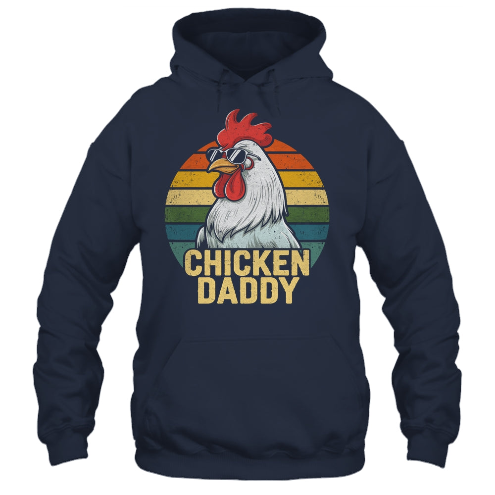 Retro Chicken Daddy Vintage 70s Retro Funny Farm Chicken Dad Shirt & Hoodie | teecentury