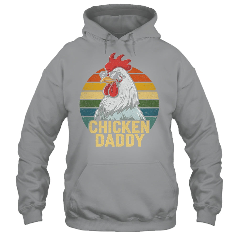 Retro Chicken Daddy Vintage 70s Retro Funny Farm Chicken Dad Shirt & Hoodie | teecentury