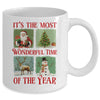 Retro Christmas It's The Most Wonderful Time Santa Vintage Mug | teecentury