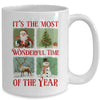 Retro Christmas It's The Most Wonderful Time Santa Vintage Mug | teecentury