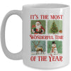 Retro Christmas It's The Most Wonderful Time Santa Vintage Mug | teecentury