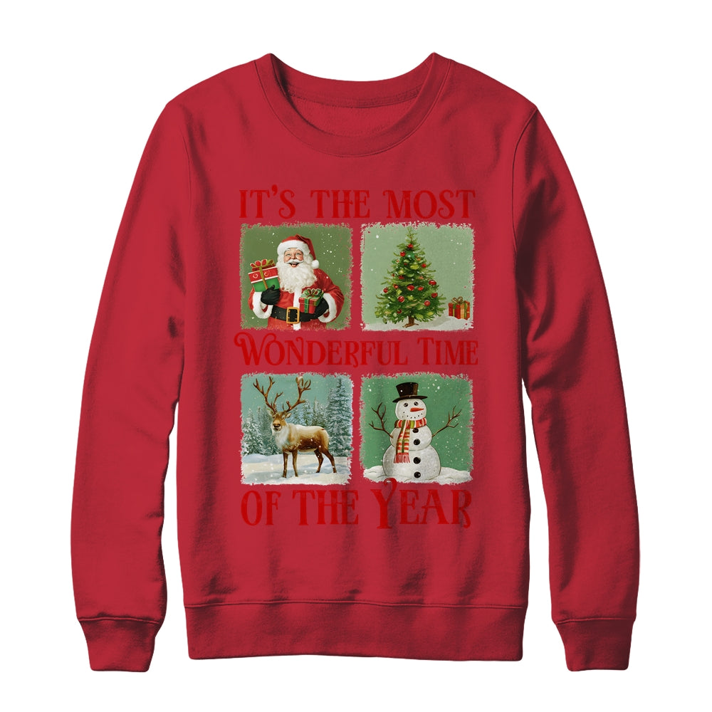 Retro Christmas It's The Most Wonderful Time Santa Vintage Shirt & Sweatshirt | teecentury
