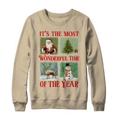 Retro Christmas It's The Most Wonderful Time Santa Vintage Shirt & Sweatshirt | teecentury