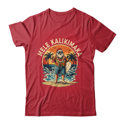 Retro Christmas Surf Mele Kalikimaka Santa Claus Hawaii Shirt & Sweatshirt | teecentury