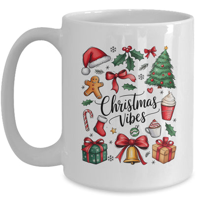 Retro Christmas Tree Hot Chocolate Coquette Preppy Bow Santa Mug | teecentury