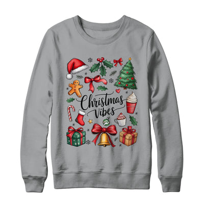 Retro Christmas Tree Hot Chocolate Coquette Preppy Bow Santa Shirt & Sweatshirt | teecentury