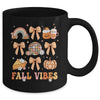 Retro Coffee Fall Vibes Autumn Coquette Pumpkin Thanksgiving Mug | teecentury