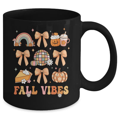 Retro Coffee Fall Vibes Autumn Coquette Pumpkin Thanksgiving Mug | teecentury
