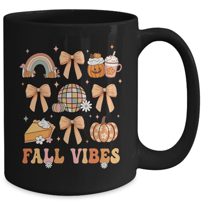 Retro Coffee Fall Vibes Autumn Coquette Pumpkin Thanksgiving Mug | teecentury