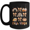Retro Coffee Fall Vibes Autumn Coquette Pumpkin Thanksgiving Mug | teecentury