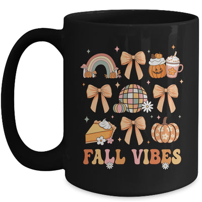 Retro Coffee Fall Vibes Autumn Coquette Pumpkin Thanksgiving Mug | teecentury