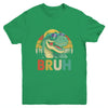 Retro Cool Dino BRUH Meme Funny Dinosaur T-Rex Vintage Youth Shirt | teecentury