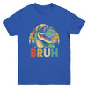 Retro Cool Dino BRUH Meme Funny Dinosaur T-Rex Vintage Youth Shirt | teecentury