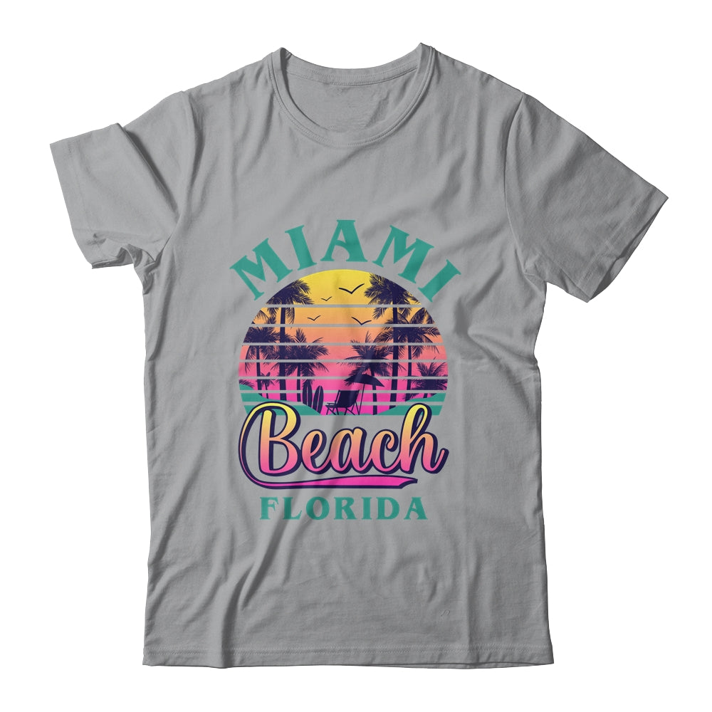 Retro Cool Miami Beach Mens Womens Florida Beaches Shirt & Tank Top | teecentury