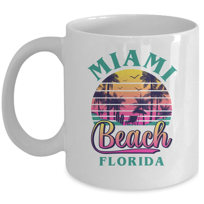 Retro Cool Miami Beach Mens Womens Florida Beaches Mug | teecentury