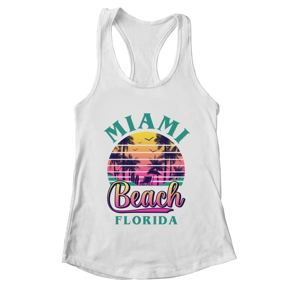 Retro Cool Miami Beach Mens Womens Florida Beaches Shirt & Tank Top | teecentury